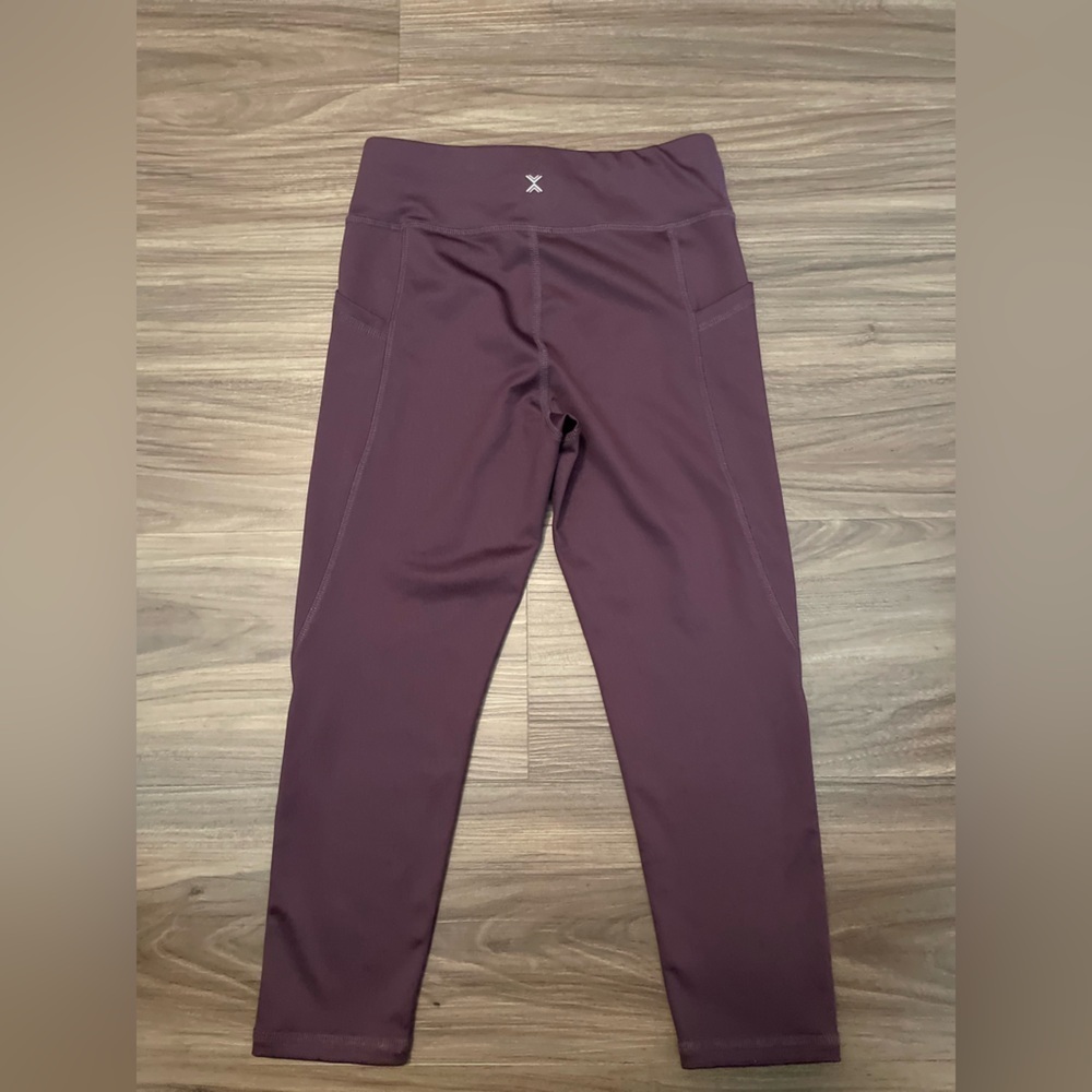 Xersion Girls Plum Quick Dry Leggings with pockets size S 7/8 - Picture 3 of 5
